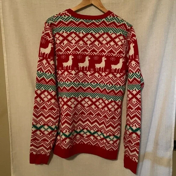 Jolly Sweaters Llama Christmas Sweater Size M - Picture 4 of 5